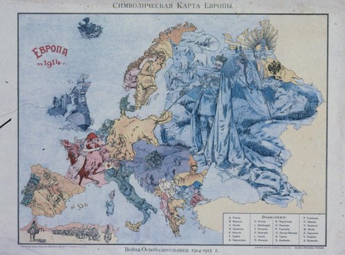 1914 Symbolic Europe Map